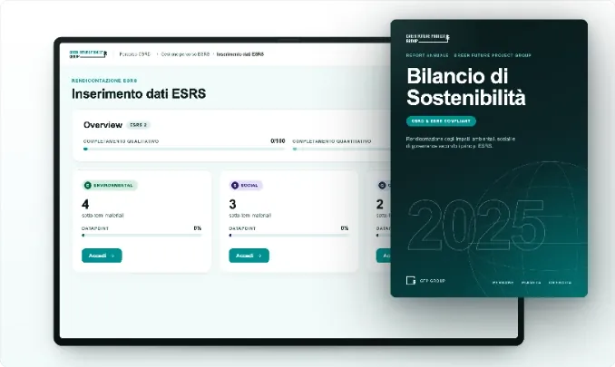 Panoramica del Sustainability Reporting Software con l'avanzamento delle informative E, S e G