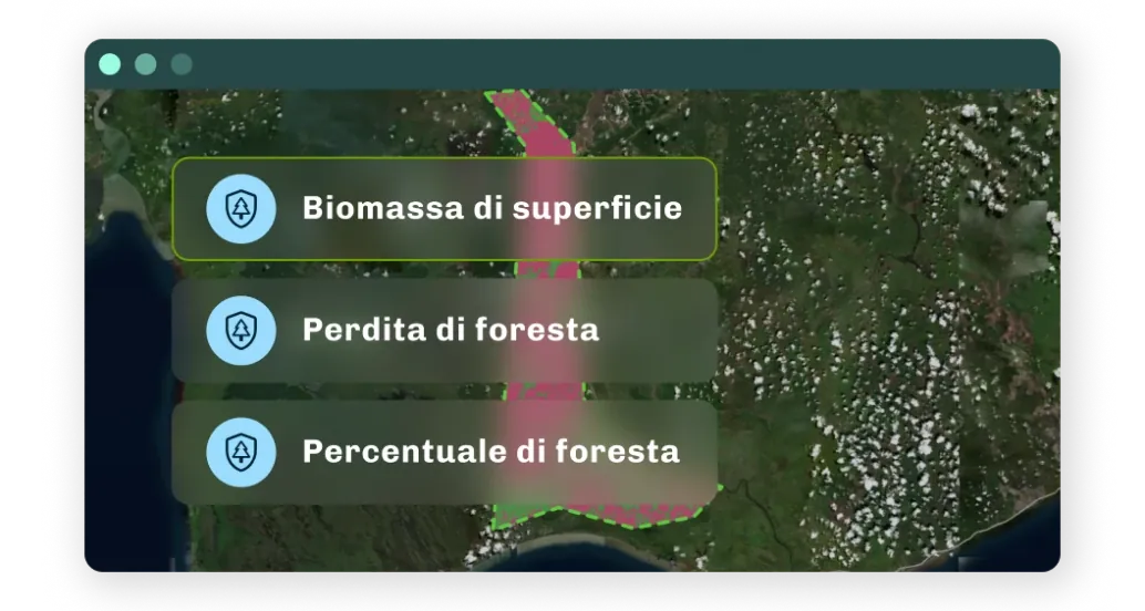 Climate Action Dashboard con tonnellate di CO₂e, alberi piantati ed energia rinnovabile